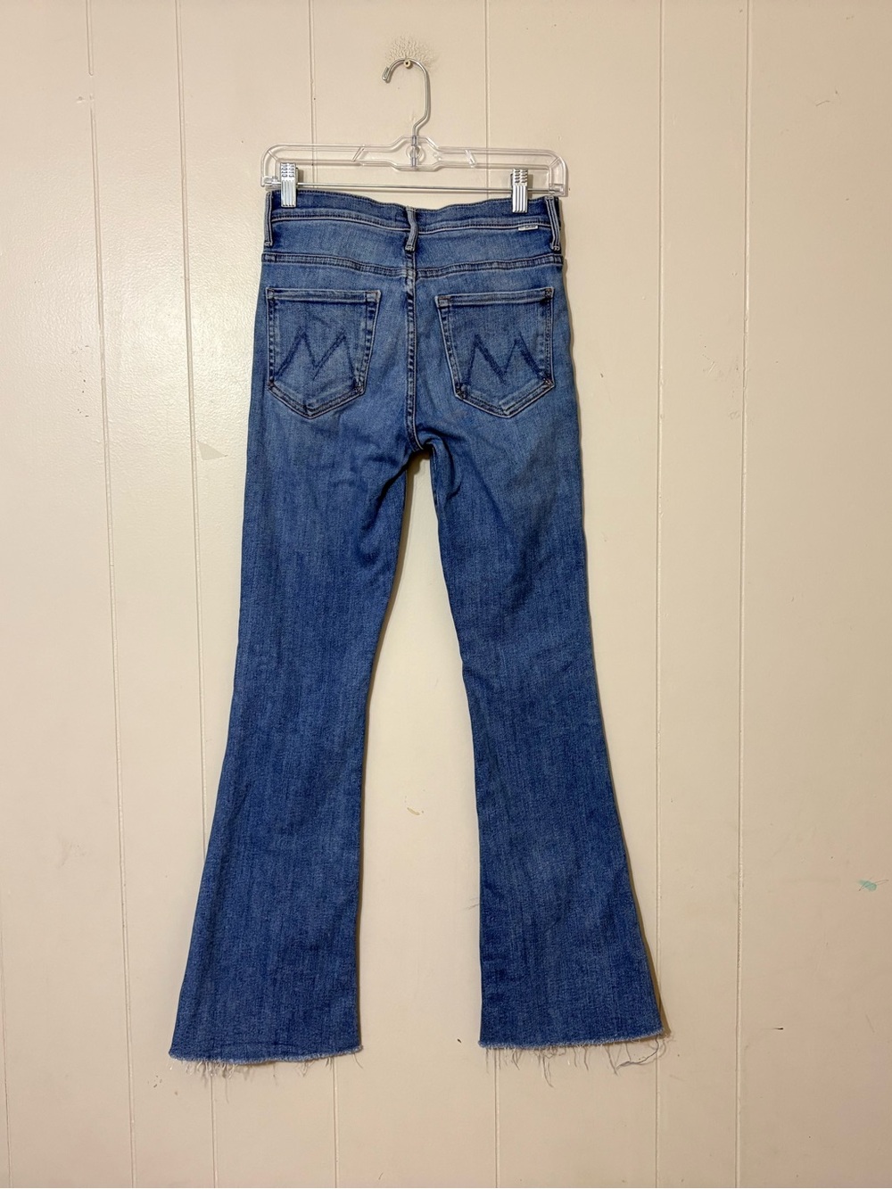 MOTHER The Weekender Fray Jeans A Groovy Kind of Love Flare Blue 26 - Picture 9 of 13